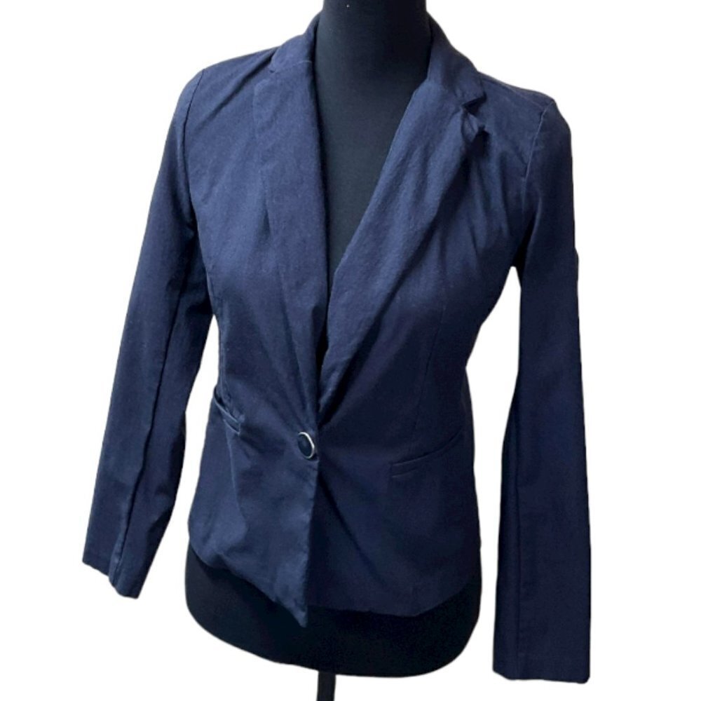 DRESS Barn Stretch Blazer Navy Blue Size Small